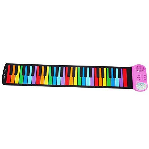 Roll-up Piano Keyboard Kid´s Multicolor Rainbow Portable Design 49