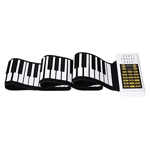 超ポイントアップ祭 Keyboard Keys 61 Piano,Portable Roll Hand Instrument Foldable Music Electronic HIGHKAS Hand 並行 Beginners,White Adult for Started Pian,Getting Roll キーボード