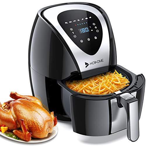 Air Fryer, Hosome Airfryer for Home Use 4.5L Healthy and Oil-Free Cooking, 1400W Rapid Heating Digital Touchscreen with Preset Menus, Time