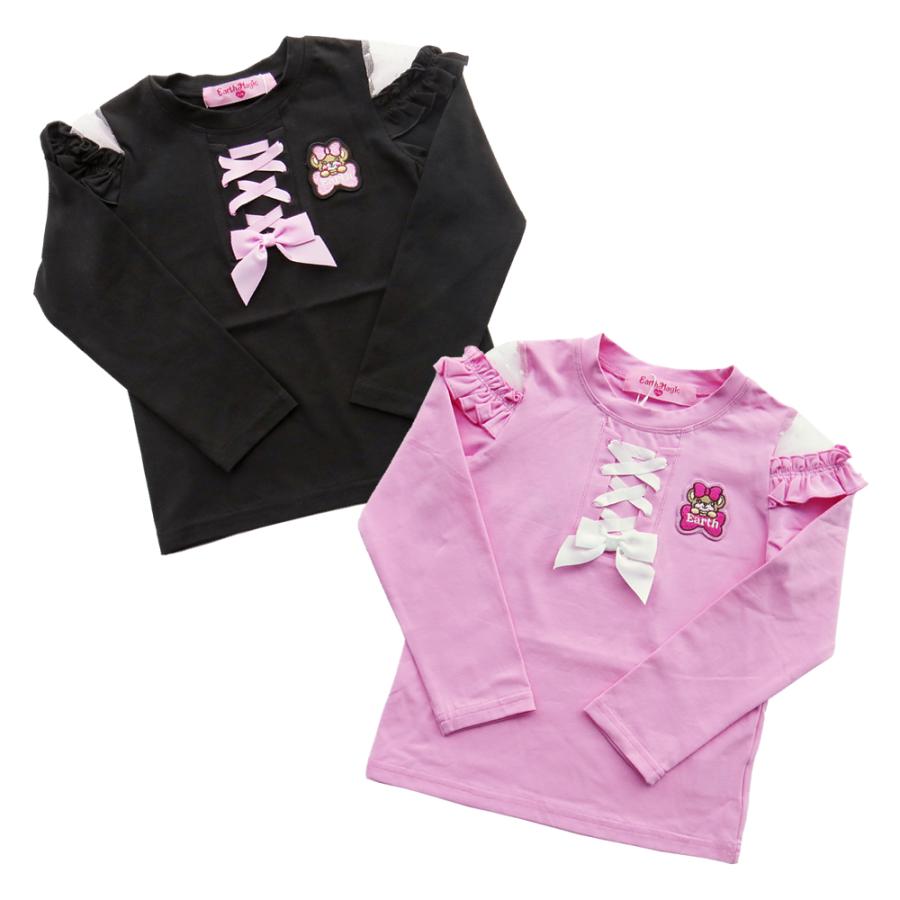 50%OFF セール アースマジック EARTHMAGIC レースアップ長袖Tシャツ  