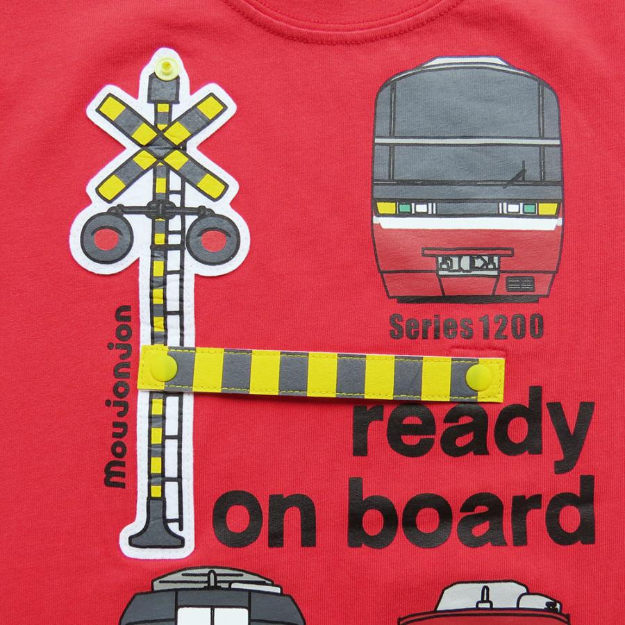 Ｔシャツ 半袖 電車 名鉄 名古屋鉄道 男の子 キッズ ベビー ムージョンジョン moujonjon 名鉄電車 踏切 仕掛け｜birthday-online｜09