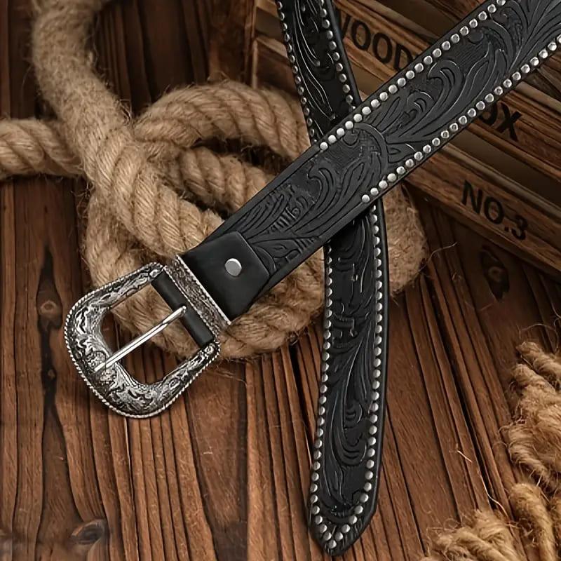 ゴツめバックル×スタッズベルト 109 黒 ヤクザ ヤンキー オラオラ