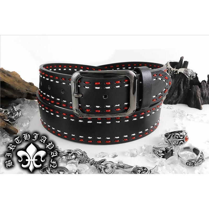 ポイント10倍 99黒×赤 ベルト アメカジサーフホストキレイカジュアル