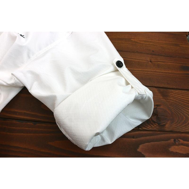 刺繍入り長袖シャツ CH-010 白 フェニックス 茶 服 CROWN HOLDER