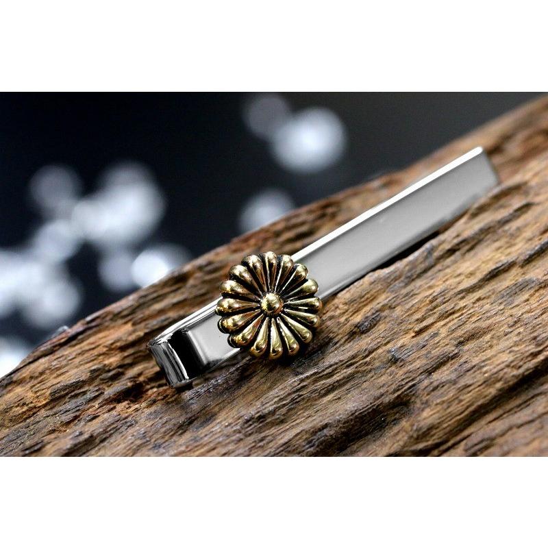 菊紋 24金メッキ加工 × ステンレス SUS316L ネクタイピン 菊紋 24金メッキ加工 × ステンレス SUS316L ネクタイピン