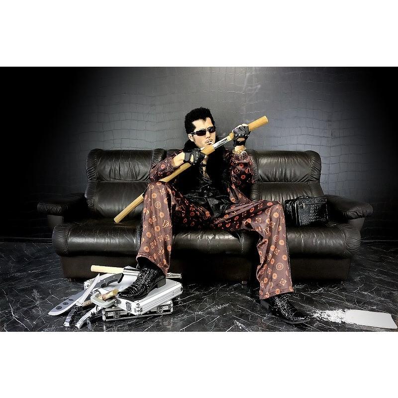 長袖 切替セットアップ ジャージ モノグラム 茶 ブラウン ヤクザ