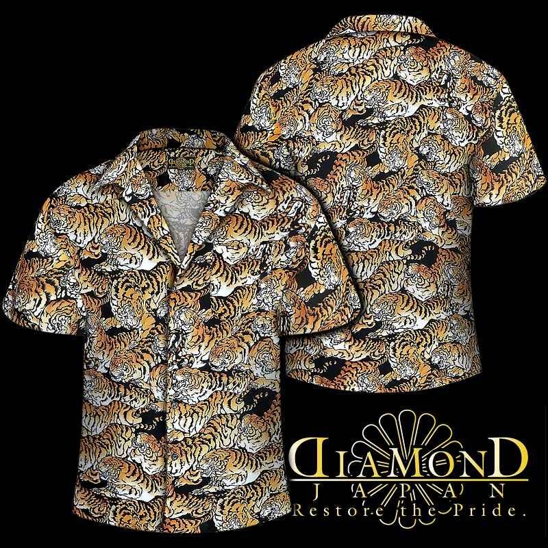 ポイント10倍 百虎 総柄 アロハシャツ レーヨン100% ヤクザ ヤンキー