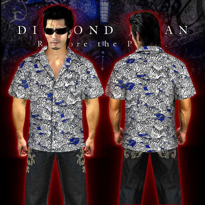 ポイント10倍 百虎 総柄 アロハシャツ レーヨン100% ヤクザ ヤンキー