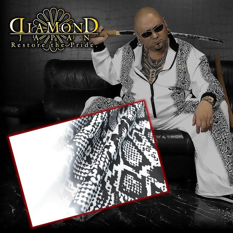 長袖 セットアップ ジャージ 蛇柄 白 DIAMOND JAPAN ダイヤモンド