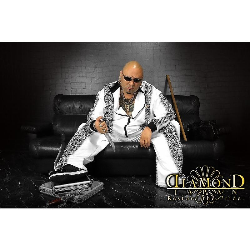 長袖 セットアップ ジャージ 蛇柄 白 DIAMOND JAPAN ダイヤモンド