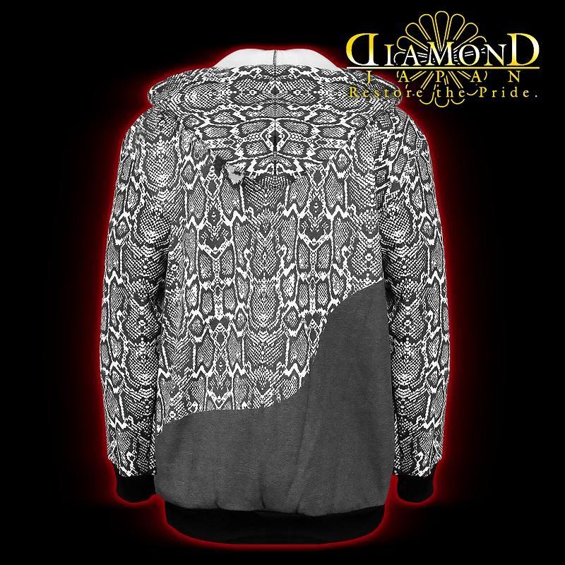 訳あり特価※ ポイント10倍 蛇総柄切替パーカー ヤクザ ヤンキー 悪羅悪