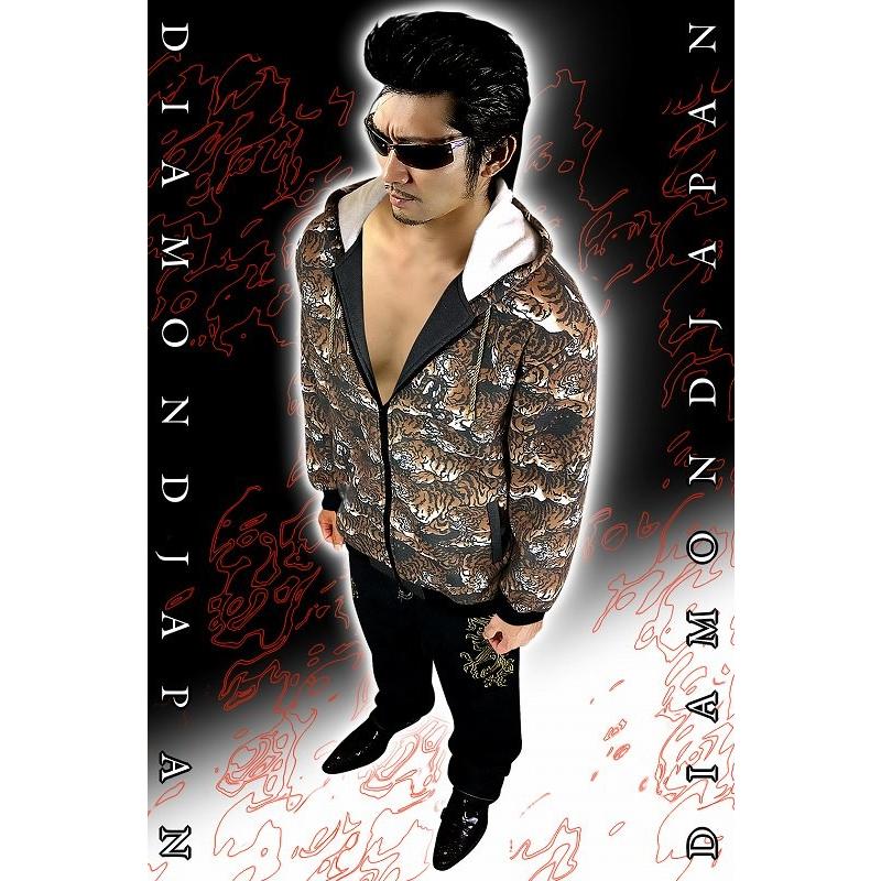 訳あり特価※ ポイント10倍 百虎総柄パーカー ヤクザ ヤンキー 悪羅悪羅