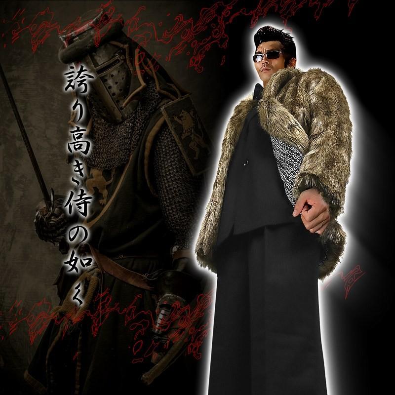 ポイント10倍 ハーフ丈ファーコート ブラウン 服 オラオラ系 悪羅悪羅