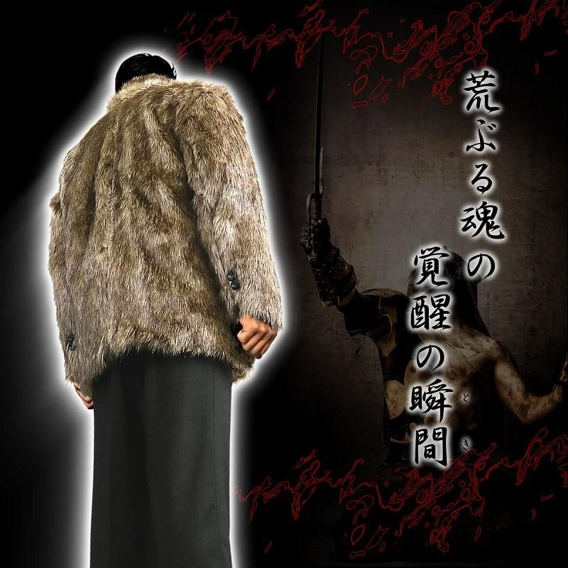 ポイント10倍 ハーフ丈ファーコート ブラウン 服 オラオラ系 悪羅悪羅