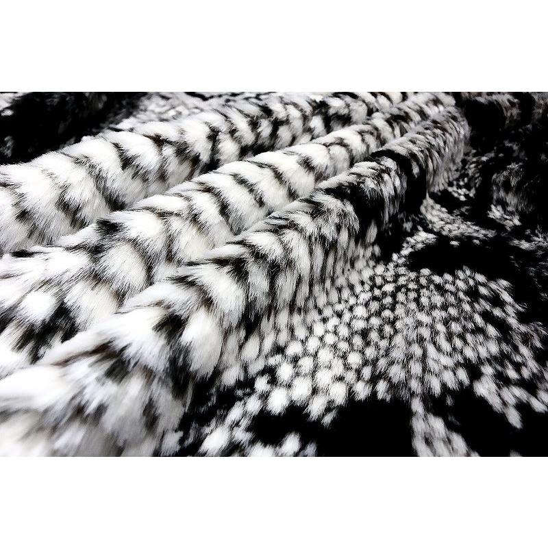 ポイント10倍 蛇柄ファー ハーフ丈コート 白×黒 服 オラオラ系 悪羅悪