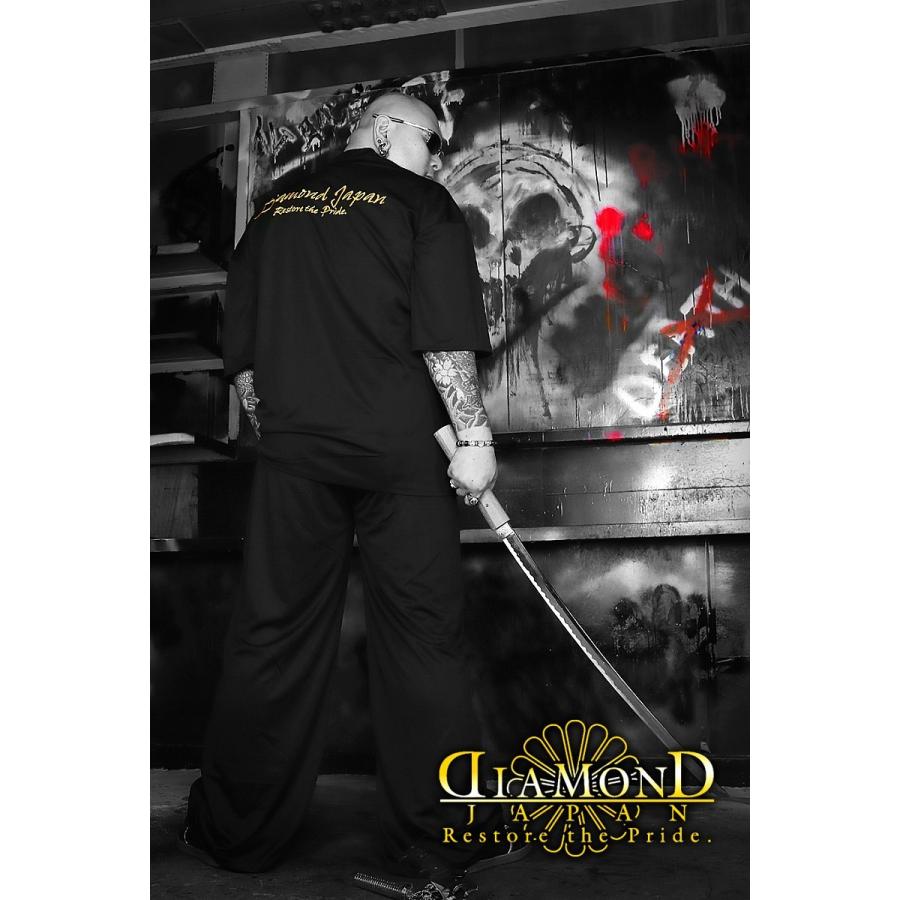 刺繍入り 半袖 セットアップ ジャージ 黒 ヤクザ ヤンキー オラオラ