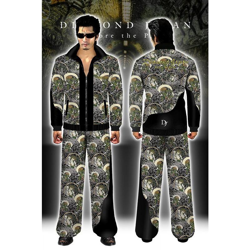 Decoja デゴジャ　和柄風神雷神　サイクルジャージ　上下　XXL メンズ Decoja デゴジャ 和柄風神雷神 サイクルジャージ 上下 XXL メンズ