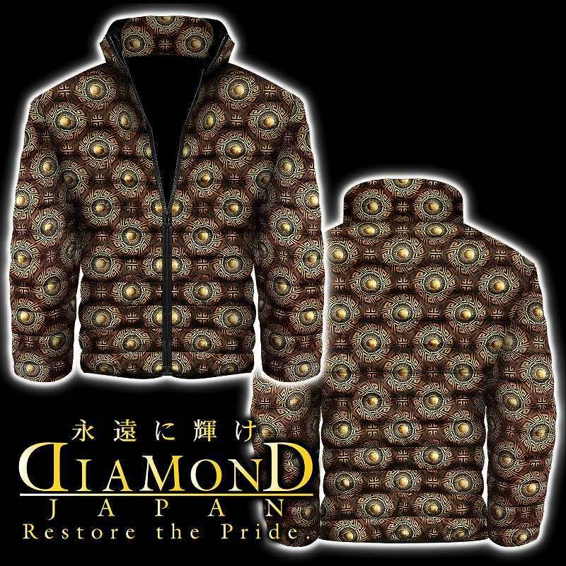 中綿ジャケット 服 DIAMOND JAPAN dj-180 グレカ模様 黒 金 防寒 上着