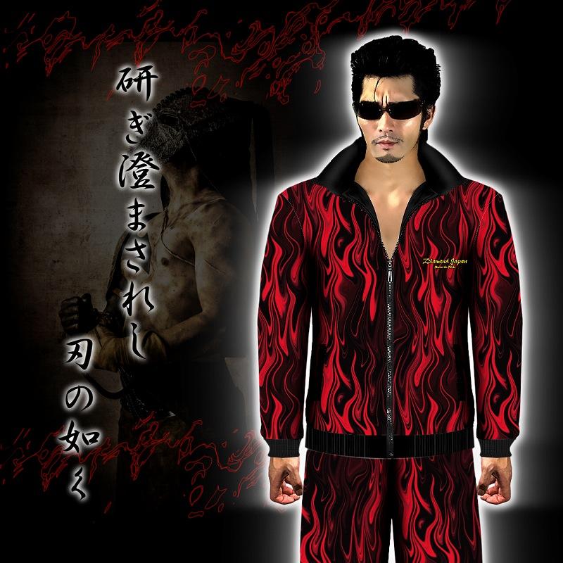 長袖 セットアップ ジャージ 赤まだら総柄 DJ-192 DIAMOND JAPAN