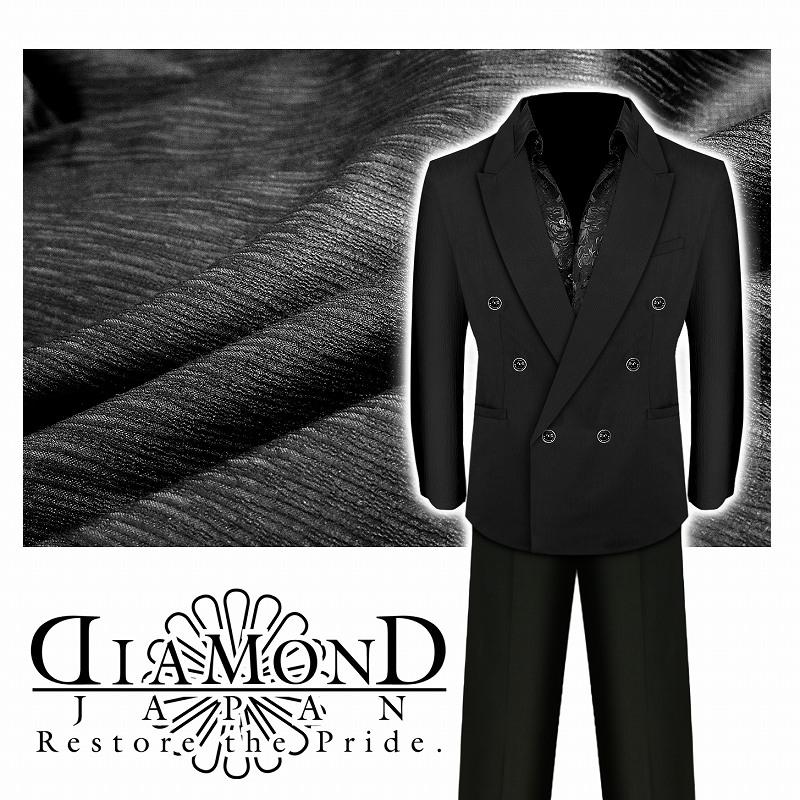 ダブルスーツ ジャガード織り ブラック ヤクザ ヤンキー オラオラ系