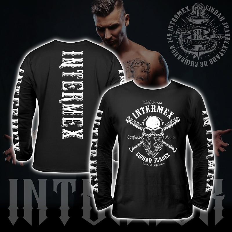長袖tシャツ メンズ ロンt オラオラ系 服 Hiphop系 ファッション バイカー ギャング ヤンキー ヤクザ B系 チカーノ Itm 002 バット スカル 黒 白 Itm 002 バースジャパン 通販 Yahoo ショッピング