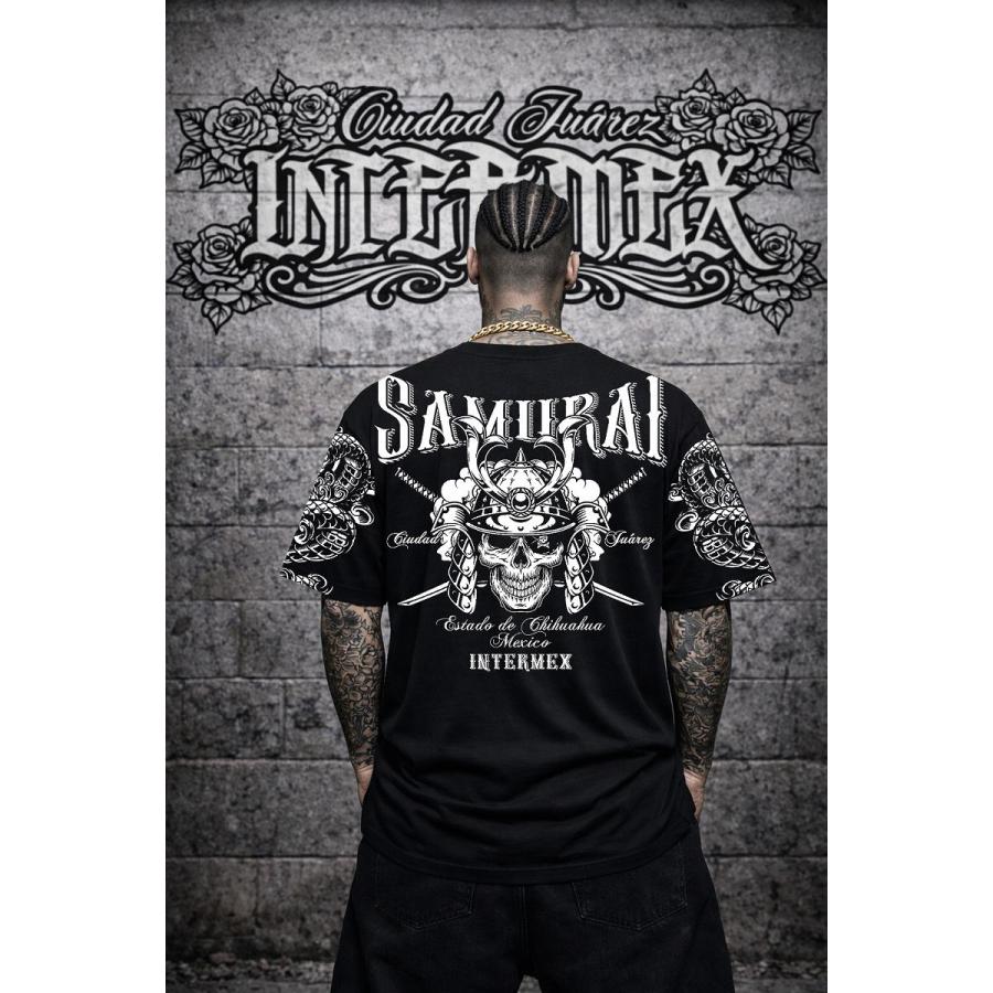 半袖 Tシャツ 服 侍スカル 骸骨 コブラ 蛇 itm-010黒 白 ギャング