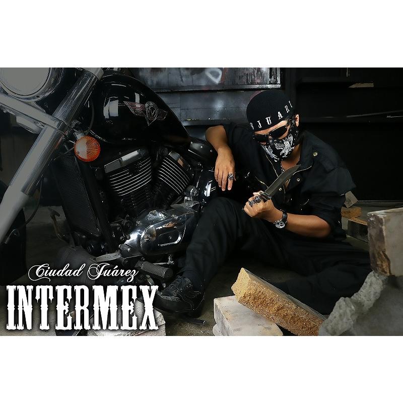 定形外郵便送料無料 カラスマスク INTERMEX ITM-034 鷹柄 プリント 黒