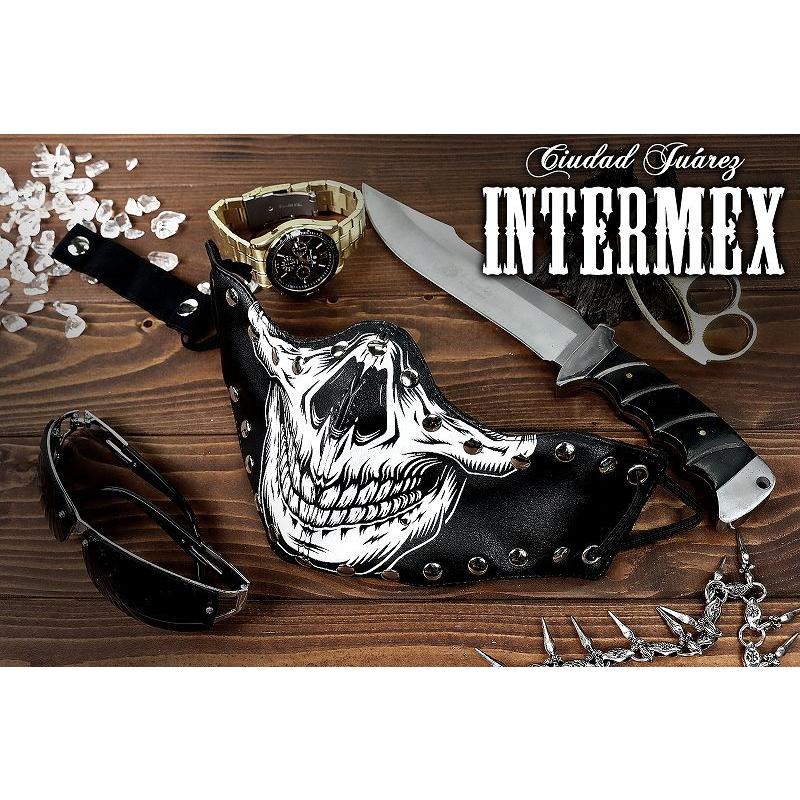 カラスマスク 定形外郵便送料無料 ITM-035 スカル柄 プリント 黒 白