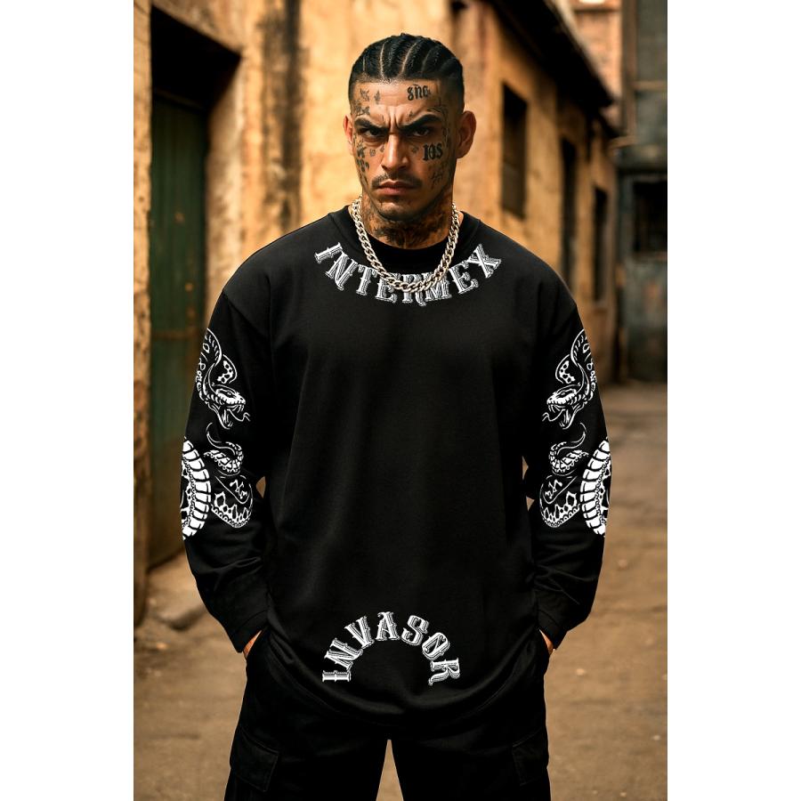長袖 Tシャツ 服 メンズ ファッション INTERMEX メリケンスカル ロンT