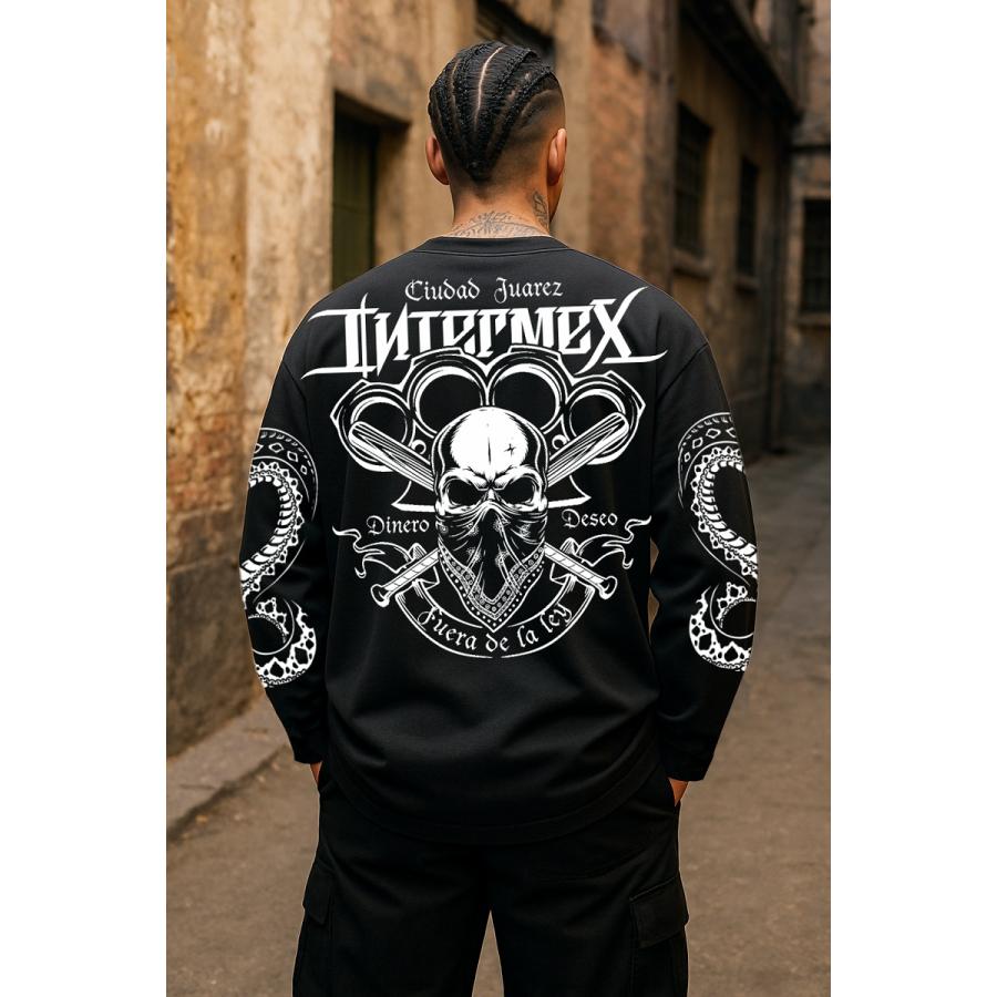長袖 Tシャツ 服 メンズ ファッション INTERMEX メリケンスカル ロンT