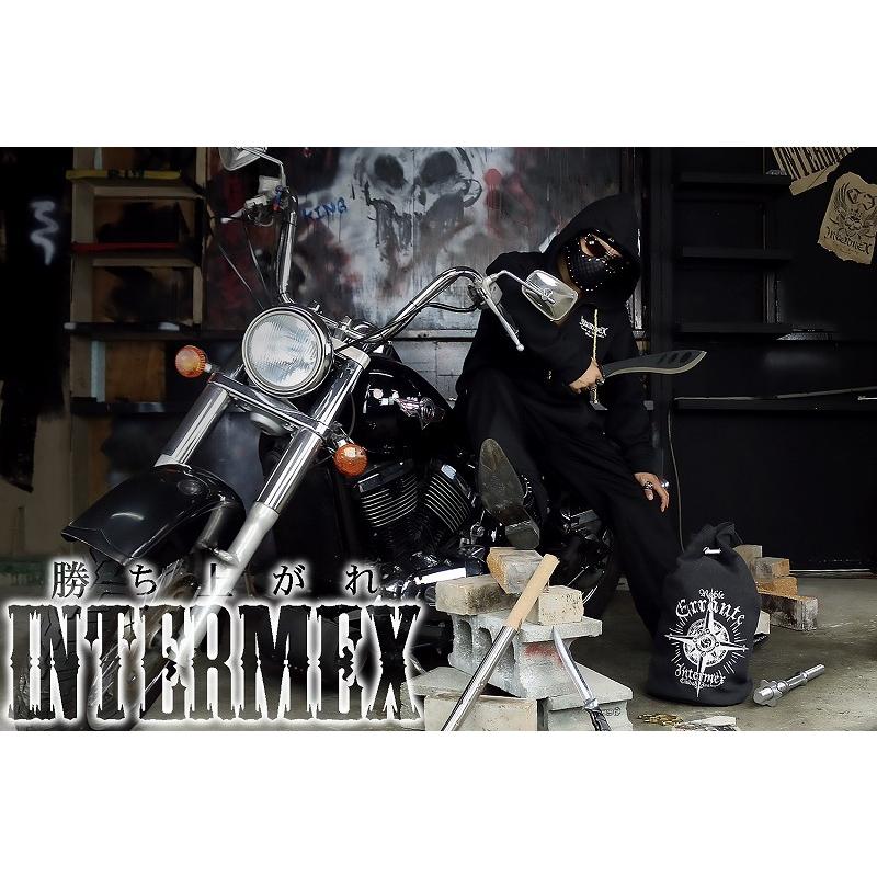 パーカー メンズ ファッション オラオラ系 INTERMEX ITM-045 羽スカル