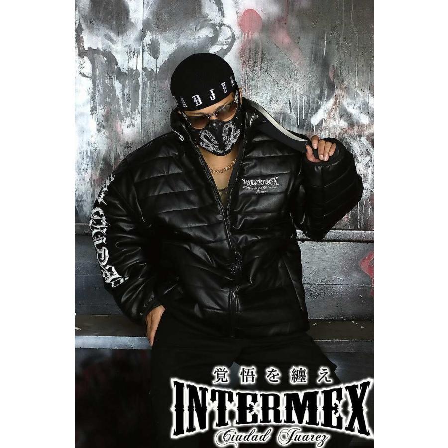 レザー調 中綿ジャケット メンズ ファッション 服 防寒 上着 INTERMEX