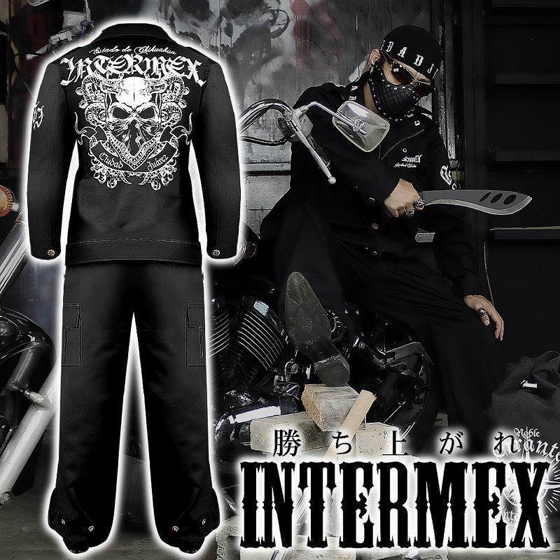 全刺繍 コブラスカル 作業着 上下セット INTERMEX 服 ギャング