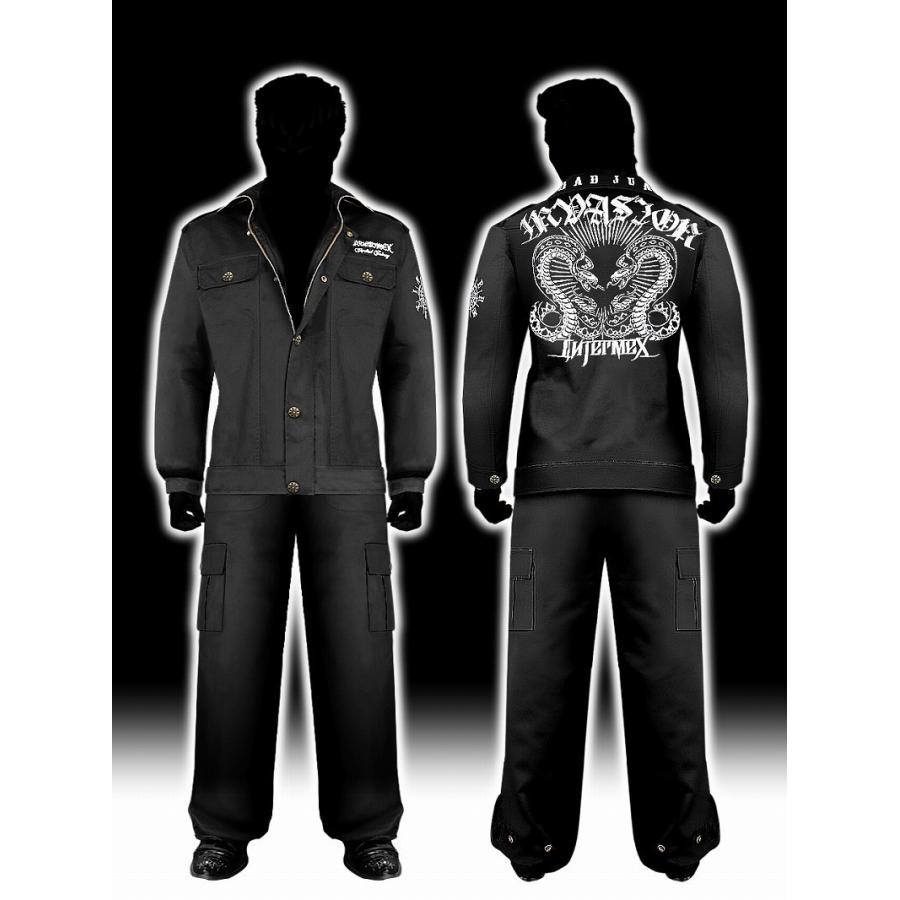 全刺繍 コブラ 作業着 上下セット INTERMEX 服 ギャング バイカー