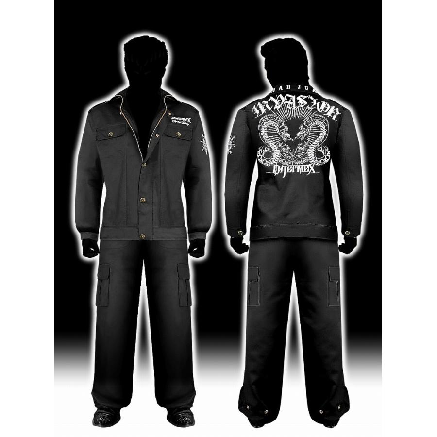 全刺繍 コブラ 作業着 上下セット 服 INTERMEX ITM-051 ギャング