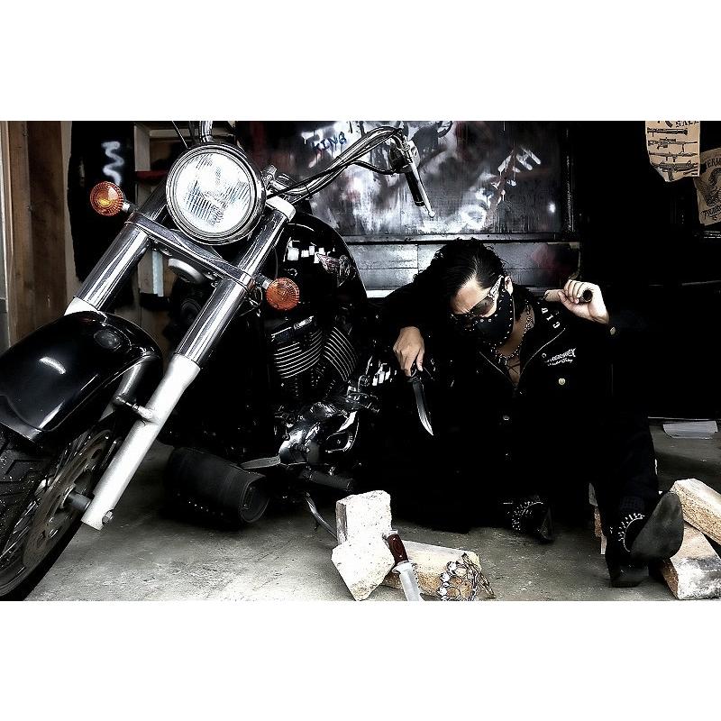 定形外郵便送料無料 カラスマスク INTERMEX itm-055 無地 黒 スタッズ