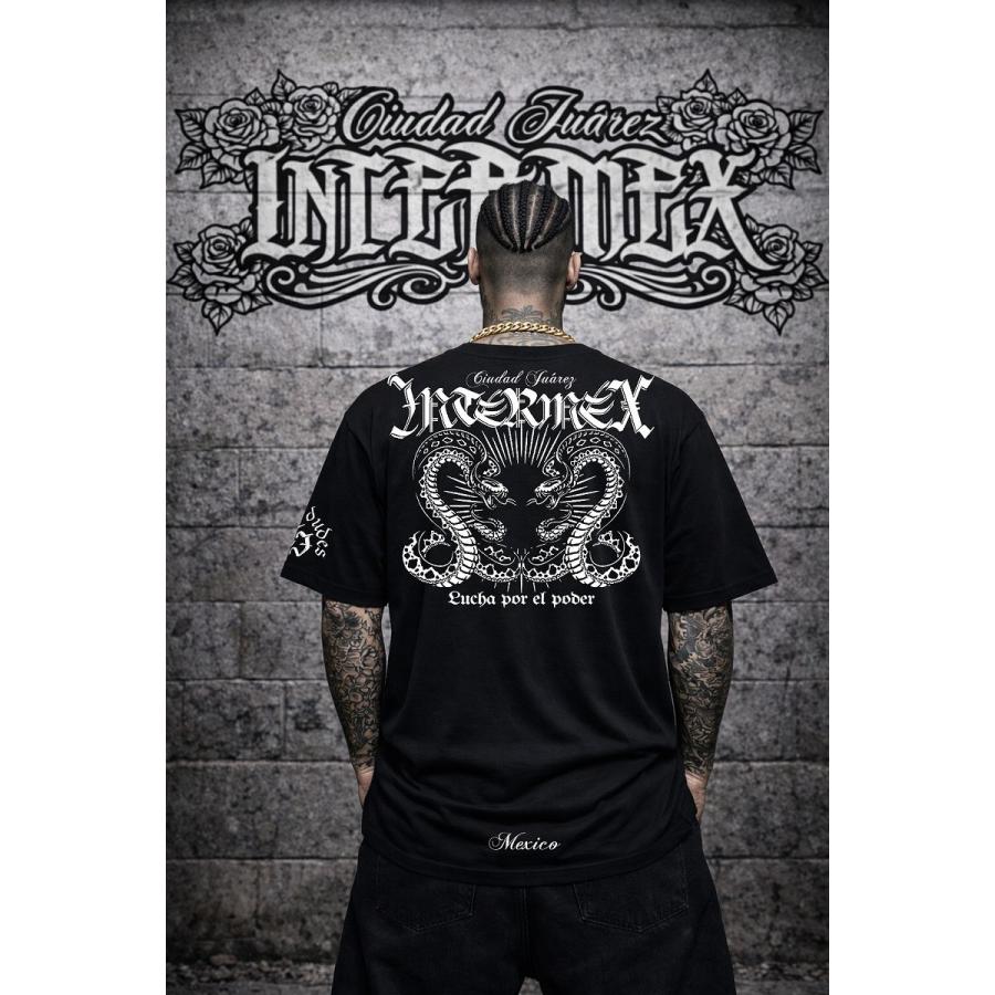 半袖 Tシャツ 服 INTERMEX (インターメックス) コブラ itm-056 黒 白