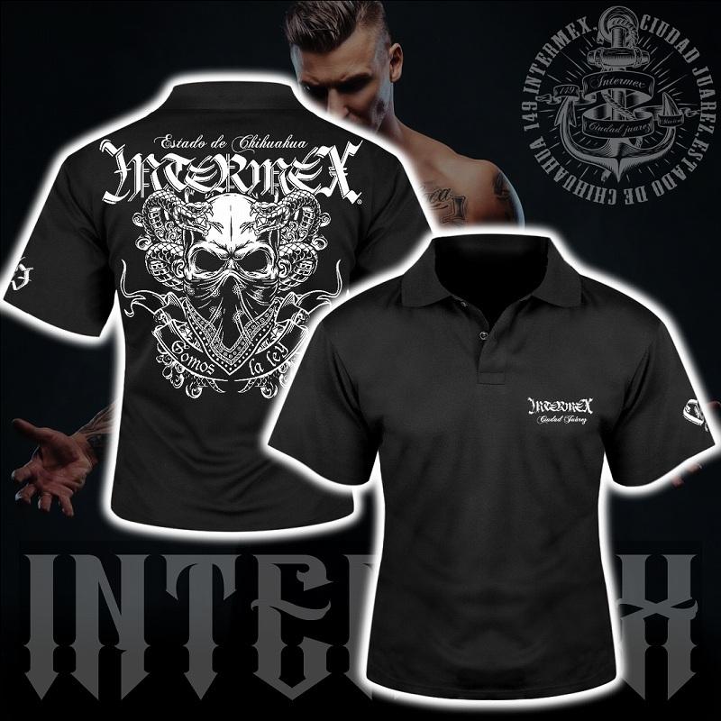 半袖 ポロシャツ 服 INTERMEX バンダナスカル 蛇 コブラ パイソン itm