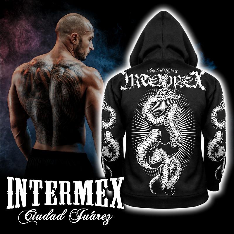 パーカー メンズ ファッション オラオラ系 INTERMEX ITM-079 コブラ 蛇