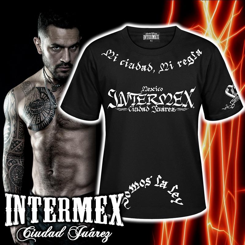 半袖 Tシャツ 服 INTERMEX 海賊柄 itm-081 黒 白 ギャング バイカー