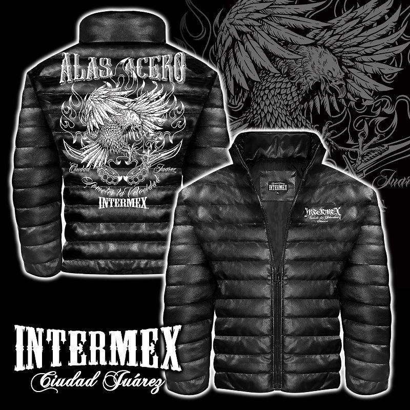 鷹柄 レザー調 中綿ジャケット INTERMEX ITM-084 メンズ 鷹柄 レザー調 中綿ジャケット INTERMEX ITM-084 メンズ