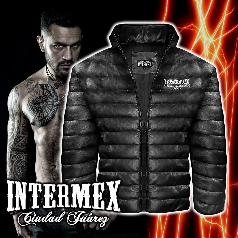 鷹柄 レザー調 中綿ジャケット INTERMEX ITM-084 メンズ 鷹柄 レザー調 中綿ジャケット INTERMEX ITM-084 メンズ