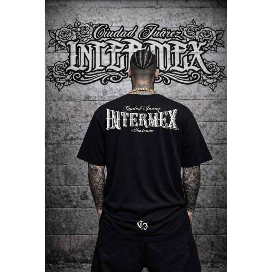 半袖 Tシャツ ロゴ シンプル柄 服 itm-086 黒 白 ギャング バイカー B
