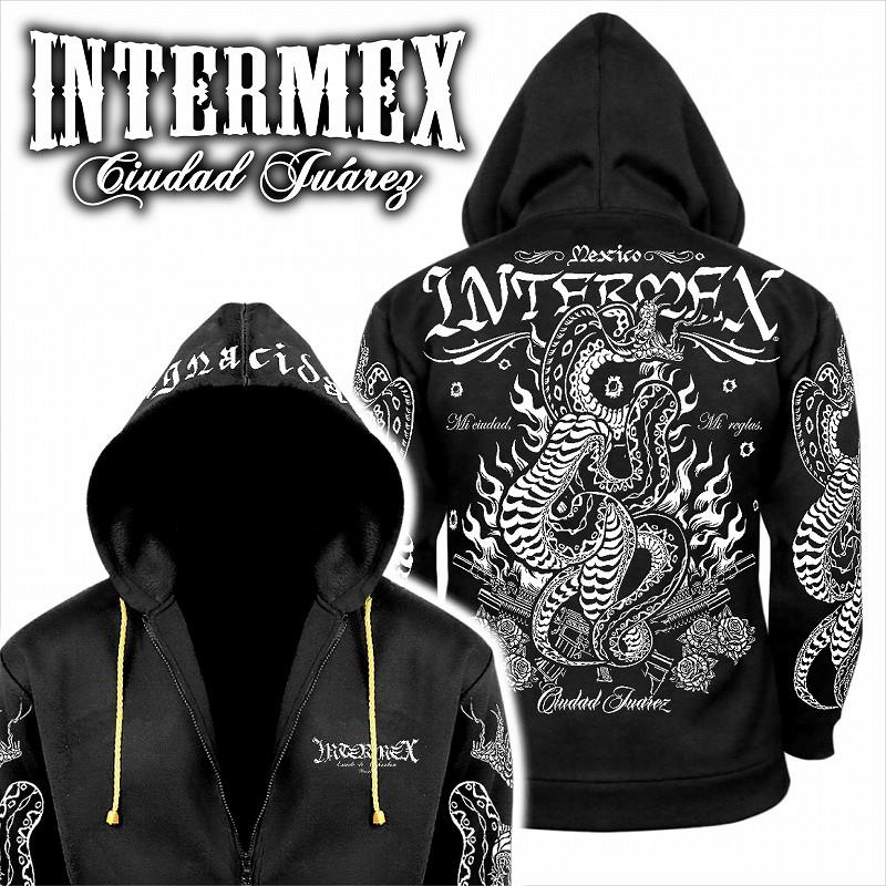 パーカー メンズ ファッション オラオラ系 INTERMEX ITM-097 コブラ 蛇