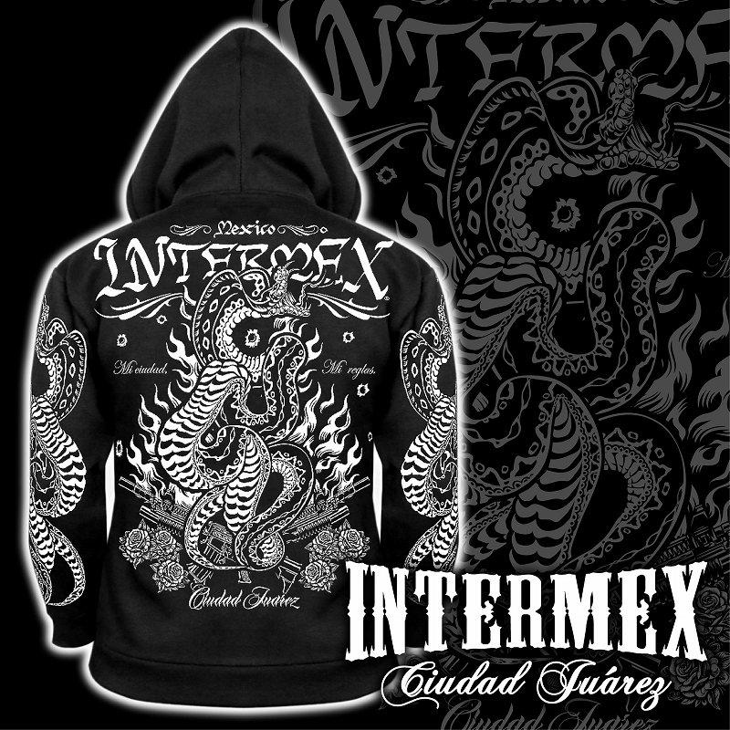 パーカー メンズ ファッション オラオラ系 INTERMEX ITM-097 コブラ 蛇
