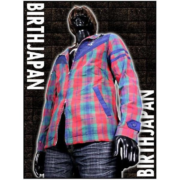 ポイント10倍 28赤 アメカジ&お兄系定番ワッペン付チェック柄切り替え