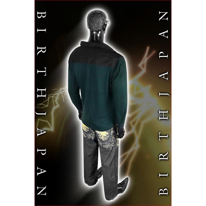 送料無料ジャケット 緑 花柄 ベロア 083 ヤンキー オラオラ 悪羅悪羅