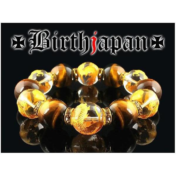 ポイント10倍 極太18mm ロンデル×虎目石 タイガーアイ 金龍水晶数珠 