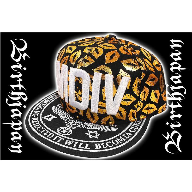 【限定】TRUST LIQUOR オリジナルキャップ 黒×ゴールド 刺繍ドラゴン ポイント10倍 帽子86黒×金 B系&HIPHOP系キスマーク総柄×刺繍キャップ