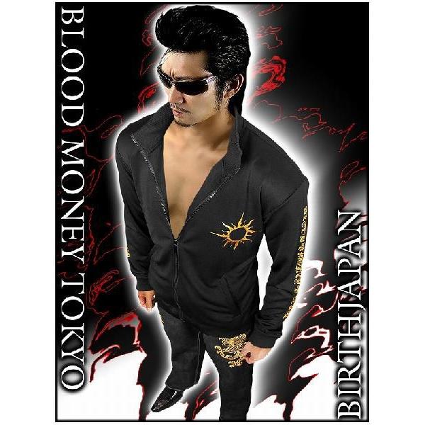 ポイント10倍 12035黒×金 ヤクザ & ブランドBLOOD MONEY TOKYOジャージ